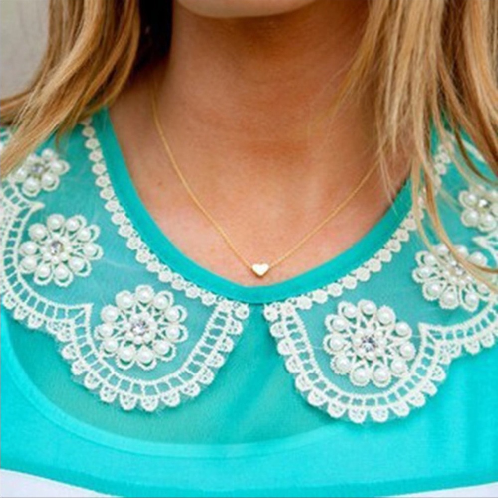 Tiny Heart dainty Necklace choker - Picture 4 of 5
